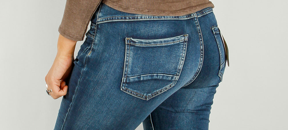 Baklommene på blå Toxik L523 slim-fit jeans med superstretch
